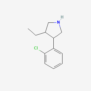 3-(2-Chlorophenyl)-4-ethylpyrrolidine