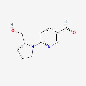 6-[2-(Hydroxymethyl)pyrrolidin-1-YL]pyridine-3-carbaldehyde