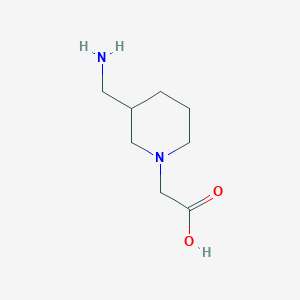 molecular formula C8H16N2O2 B13177149 2-[3-(Aminomethyl)piperidin-1-yl]acetic acid 