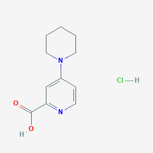 molecular formula C11H15ClN2O2 B1317718 4-哌啶-1-基吡啶-2-羧酸盐酸盐 CAS No. 1052543-05-1