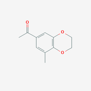 molecular formula C11H12O3 B13177223 1-(8-Methyl-2,3-dihydro-1,4-benzodioxin-6-yl)ethan-1-one 