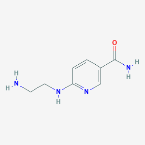 molecular formula C8H12N4O B13177248 6-[(2-Aminoethyl)amino]pyridine-3-carboxamide 