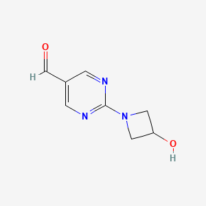 2-(3-Hydroxyazetidin-1-yl)pyrimidine-5-carbaldehyde