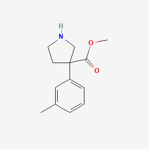 Methyl 3-(3-methylphenyl)pyrrolidine-3-carboxylate