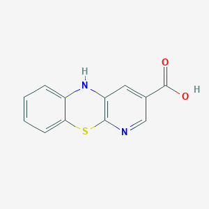 molecular formula C12H8N2O2S B13177278 2-Thia-4,9-diazatricyclo[8.4.0.0,3,8]tetradeca-1(14),3,5,7,10,12-hexaene-6-carboxylic acid 