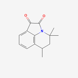 molecular formula C14H15NO2 B1317729 4,4,6-三甲基-5,6-二氢-4H-吡咯并[3,2,1-ij]喹啉-1,2-二酮 CAS No. 827342-36-9