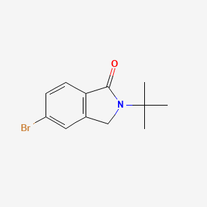 molecular formula C12H14BrNO B13177303 5-Bromo-2-tert-butyl-2,3-dihydro-1H-isoindol-1-one 