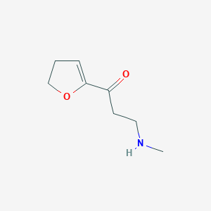 molecular formula C8H13NO2 B13177311 1-(4,5-Dihydrofuran-2-yl)-3-(methylamino)propan-1-one 