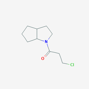 molecular formula C10H16ClNO B13177348 3-Chloro-1-{octahydrocyclopenta[b]pyrrol-1-yl}propan-1-one 