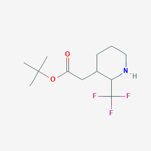 tert-Butyl 2-[2-(trifluoromethyl)piperidin-3-yl]acetate