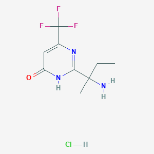 2-(2-Aminobutan-2-yl)-6-(trifluoromethyl)-3,4-dihydropyrimidin-4-one hydrochloride