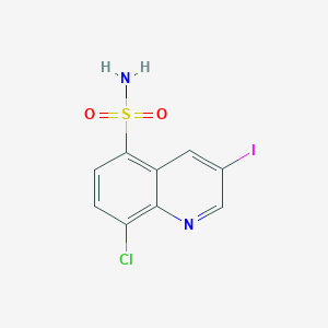 molecular formula C9H6ClIN2O2S B13177370 8-Chloro-3-iodoquinoline-5-sulfonamide CAS No. 1334147-89-5