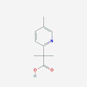 molecular formula C10H13NO2 B13177377 2-Methyl-2-(5-methylpyridin-2-yl)propanoic acid 