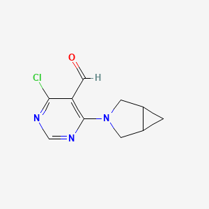 4-{3-Azabicyclo[3.1.0]hexan-3-yl}-6-chloropyrimidine-5-carbaldehyde