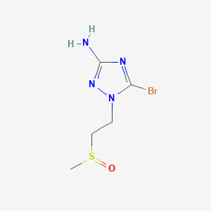 molecular formula C5H9BrN4OS B13177463 5-Bromo-1-(2-methanesulfinylethyl)-1H-1,2,4-triazol-3-amine 