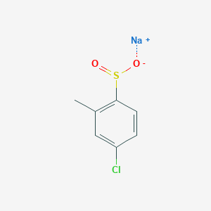 molecular formula C7H6ClNaO2S B13177482 Sodium 4-chloro-2-methylbenzene-1-sulfinate 