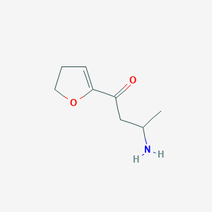 molecular formula C8H13NO2 B13177489 3-Amino-1-(4,5-dihydrofuran-2-yl)butan-1-one 