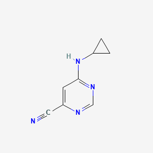 molecular formula C8H8N4 B13177490 6-(Cyclopropylamino)pyrimidine-4-carbonitrile 