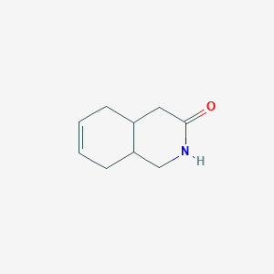 molecular formula C9H13NO B13177516 1,2,3,4,4a,5,8,8a-Octahydroisoquinolin-3-one 