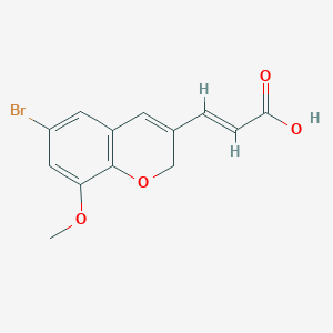 (2E)-3-(6-bromo-8-methoxy-2H-chromen-3-yl)acrylic acid