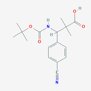 3-{[(Tert-butoxy)carbonyl]amino}-3-(4-cyanophenyl)-2,2-dimethylpropanoic acid