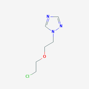 molecular formula C6H10ClN3O B13177567 1-[2-(2-chloroethoxy)ethyl]-1H-1,2,4-triazole CAS No. 108223-79-6