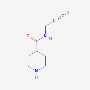 molecular formula C9H14N2O B13177582 N-(prop-2-yn-1-yl)piperidine-4-carboxamide 