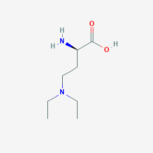 molecular formula C8H18N2O2 B13177588 (2R)-2-Amino-4-(diethylamino)butanoic acid 