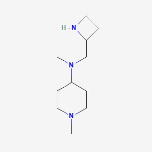 molecular formula C11H23N3 B13177642 N-[(Azetidin-2-yl)methyl]-N,1-dimethylpiperidin-4-amine 