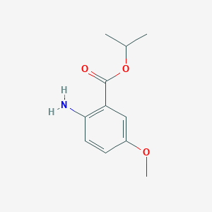 molecular formula C11H15NO3 B13177648 Propan-2-yl 2-amino-5-methoxybenzoate 