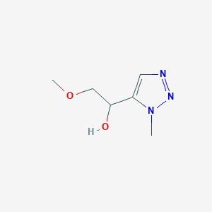 molecular formula C6H11N3O2 B13177664 2-Methoxy-1-(1-methyl-1H-1,2,3-triazol-5-yl)ethan-1-ol 