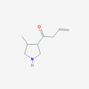 molecular formula C9H15NO B13177666 1-(4-Methylpyrrolidin-3-yl)but-3-en-1-one 