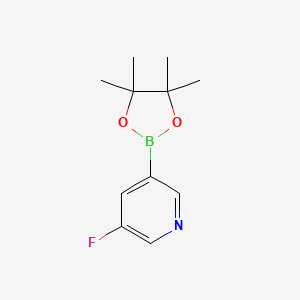 molecular formula C11H15BFNO2 B1317768 3-Fluoro-5-(4,4,5,5-tetramethyl-1,3,2-dioxaborolan-2-yl)pyridine CAS No. 719268-92-5