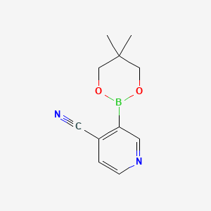 molecular formula C11H13BN2O2 B1317770 4-氰基-3-(5,5-二甲基-[1,3,2]二氧杂硼环-2-基)-吡啶 CAS No. 868944-72-3