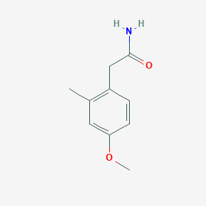 molecular formula C10H13NO2 B13177834 2-(4-Methoxy-2-methylphenyl)acetamide 