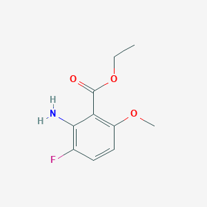 molecular formula C10H12FNO3 B13177836 Ethyl 2-amino-3-fluoro-6-methoxybenzoate 