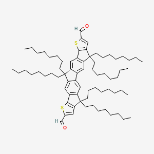 5,5,14,14,23,23-Hexaoctyl-9,19-dithiaheptacyclo[13.10.0.02,13.04,11.06,10.017,24.018,22]pentacosa-1(25),2,4(11),6(10),7,12,15,17(24),18(22),20-decaene-8,20-dicarbaldehyde