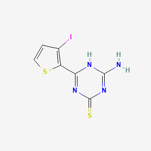 molecular formula C7H5IN4S2 B13177857 4-Amino-6-(3-iodothiophen-2-yl)-1,3,5-triazine-2-thiol 