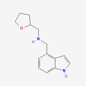 molecular formula C14H18N2O B1317787 N-(1H-Indol-4-ylmethyl)-N-(tetrahydrofuran-2-ylmethyl)amine CAS No. 944897-13-6