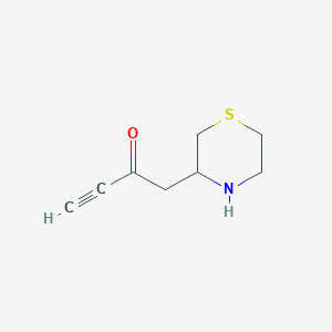 molecular formula C8H11NOS B13177892 1-(Thiomorpholin-3-yl)but-3-yn-2-one 