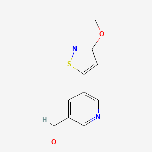 5-(3-Methoxy-1,2-thiazol-5-yl)pyridine-3-carbaldehyde