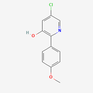 molecular formula C12H10ClNO2 B13177898 5-Chloro-2-(4-methoxyphenyl)pyridin-3-ol 