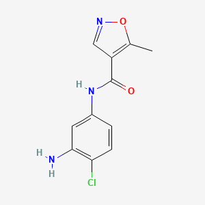 molecular formula C11H10ClN3O2 B13177958 N-(3-amino-4-chlorophenyl)-5-methyl-1,2-oxazole-4-carboxamide 