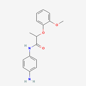 molecular formula C16H18N2O3 B1317800 N-(4-氨基苯基)-2-(2-甲氧基苯氧基)丙酰胺 CAS No. 953754-06-8