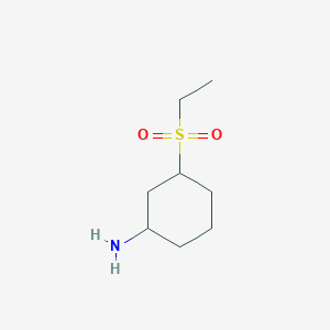 molecular formula C8H17NO2S B13178026 3-(Ethanesulfonyl)cyclohexan-1-amine 