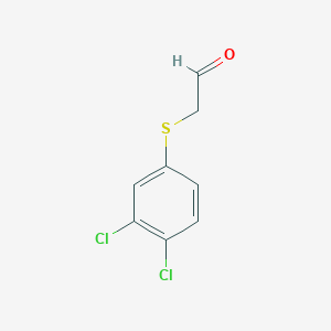 molecular formula C8H6Cl2OS B13178034 2-[(3,4-Dichlorophenyl)sulfanyl]acetaldehyde 