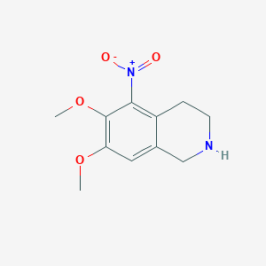 molecular formula C11H14N2O4 B13178042 6,7-Dimethoxy-5-nitro-1,2,3,4-tetrahydroisoquinoline 