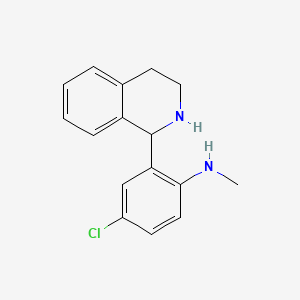 molecular formula C16H17ClN2 B13178060 4-Chloro-n-methyl-2-(1,2,3,4-tetrahydroisoquinolin-1-yl)aniline CAS No. 23495-28-5