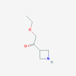 molecular formula C7H13NO2 B13178132 1-(Azetidin-3-yl)-2-ethoxyethan-1-one 