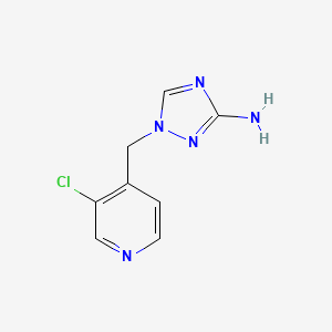 molecular formula C8H8ClN5 B13178147 1-[(3-Chloropyridin-4-YL)methyl]-1H-1,2,4-triazol-3-amine 